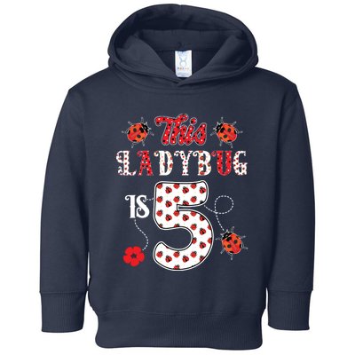 This Ladybug Is 5 Years Old 5th Birthday Family Ladybug Toddler Hoodie