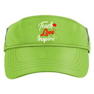 Teach Love Inspire Teacher Teaching School Appreciation Gift Adult Drive Performance Visor