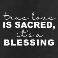 True Love Is Sacred It's A Blessing 7 Panel Mesh Trucker Snapback Hat