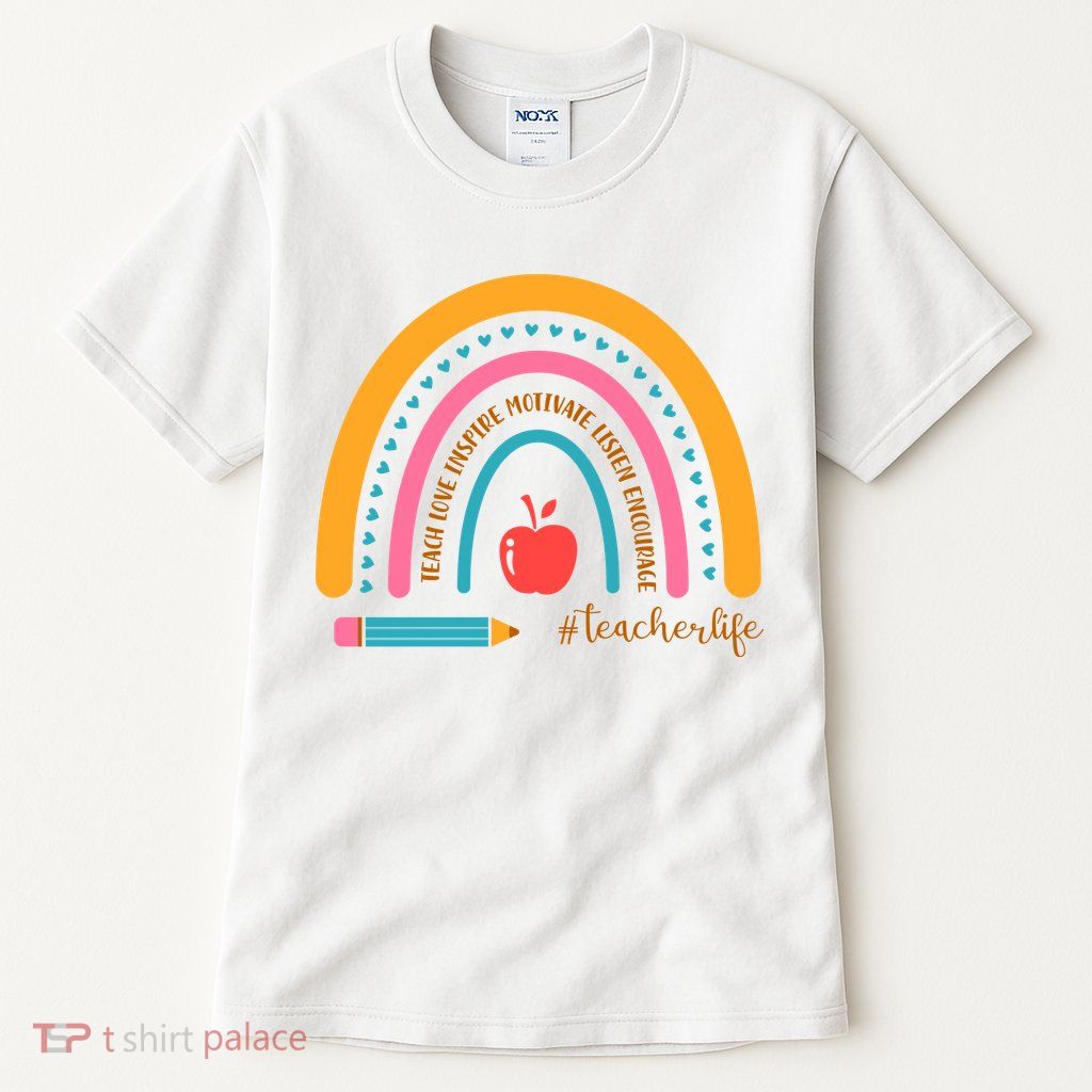 Teacher Life Inspire Rainbow Cute Gift Tall T-Shirt