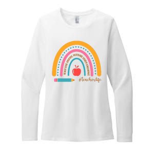 Teacher Life Inspire Rainbow Cute Gift Womens CVC Long Sleeve Shirt