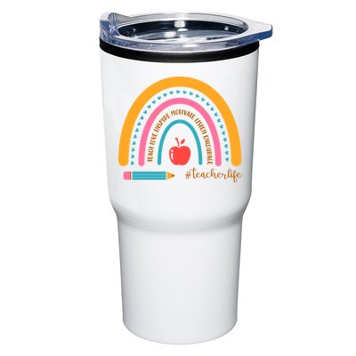 Teacher Life Inspire Rainbow Cute Gift Tumbler