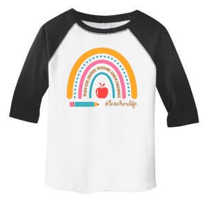 Teacher Life Inspire Rainbow Cute Gift Toddler Fine Jersey T-Shirt