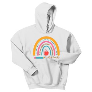 Teacher Life Inspire Rainbow Cute Gift Kids Hoodie