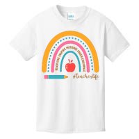 Teacher Life Inspire Rainbow Cute Gift Kids T-Shirt