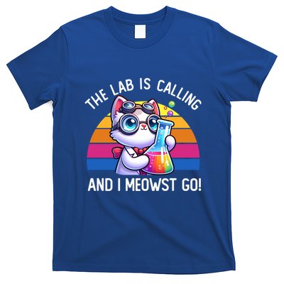 The Lab Is Calling And I Meowst Go Science Cat Chemistry Gift T-Shirt