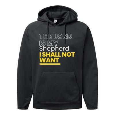 The Lord is My Shepherd I Shall Not Want Christian Performance Fleece Hoodie