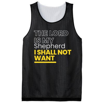 The Lord is My Shepherd I Shall Not Want Christian Mesh Reversible Basketball Jersey Tank