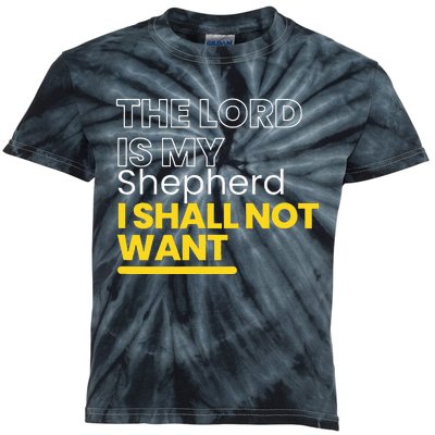 The Lord is My Shepherd I Shall Not Want Christian Kids Tie-Dye T-Shirt