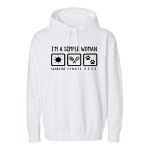 Tennis Lover Im A Simple Woman Garment-Dyed Fleece Hoodie