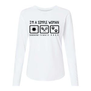 Tennis Lover Im A Simple Woman Womens Cotton Relaxed Long Sleeve T-Shirt