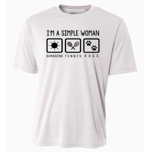 Tennis Lover Im A Simple Woman Cooling Performance Crew T-Shirt