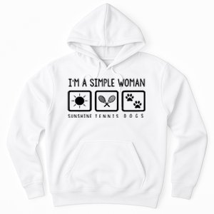 Tennis Lover Im A Simple Woman Hoodie