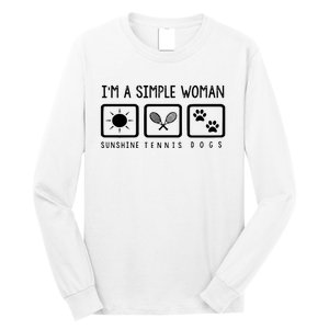 Tennis Lover Im A Simple Woman Long Sleeve Shirt