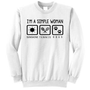 Tennis Lover Im A Simple Woman Sweatshirt