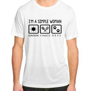 Tennis Lover Im A Simple Woman Adult ChromaSoft Performance T-Shirt