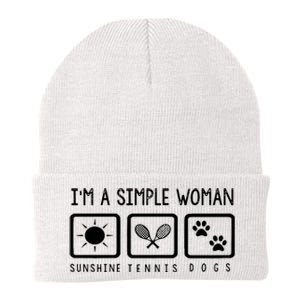 Tennis Lover Im A Simple Woman Knit Cap Winter Beanie