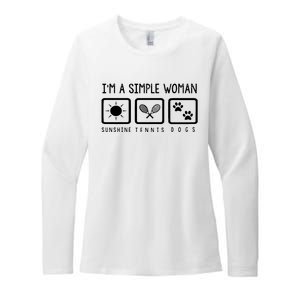 Tennis Lover Im A Simple Woman Womens CVC Long Sleeve Shirt