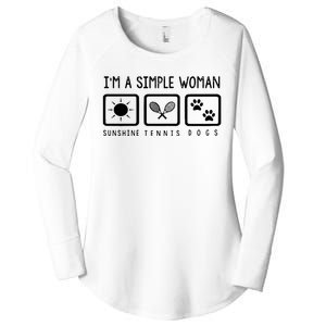 Tennis Lover Im A Simple Woman Women's Perfect Tri Tunic Long Sleeve Shirt