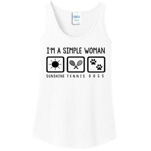 Tennis Lover Im A Simple Woman Ladies Essential Tank