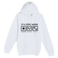 Tennis Lover Im A Simple Woman Premium Pullover Hoodie