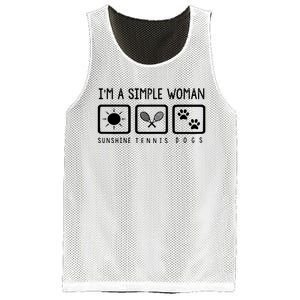 Tennis Lover Im A Simple Woman Mesh Reversible Basketball Jersey Tank