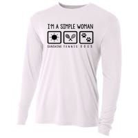 Tennis Lover Im A Simple Woman Cooling Performance Long Sleeve Crew