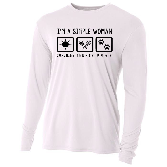 Tennis Lover Im A Simple Woman Cooling Performance Long Sleeve Crew