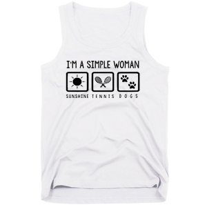 Tennis Lover Im A Simple Woman Tank Top