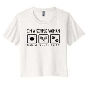 Tennis Lover Im A Simple Woman Women's Crop Top Tee