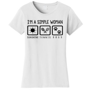 Tennis Lover Im A Simple Woman Women's T-Shirt