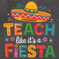 Teach Like Its A Fiesta Teachers Sombrero Cinco De Mayo Vector Backpack