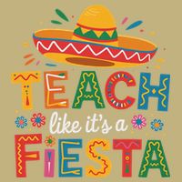Teach Like Its A Fiesta Teachers Sombrero Cinco De Mayo Long Sleeve Shirt