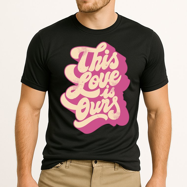 This Love Is Ours Cute Retro Valentines Day Gift Cooling Performance Crew T-Shirt
