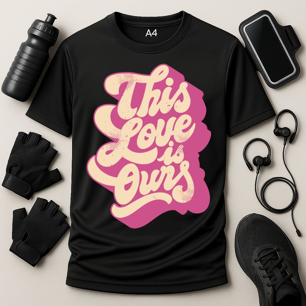 This Love Is Ours Cute Retro Valentines Day Gift Cooling Performance Crew T-Shirt