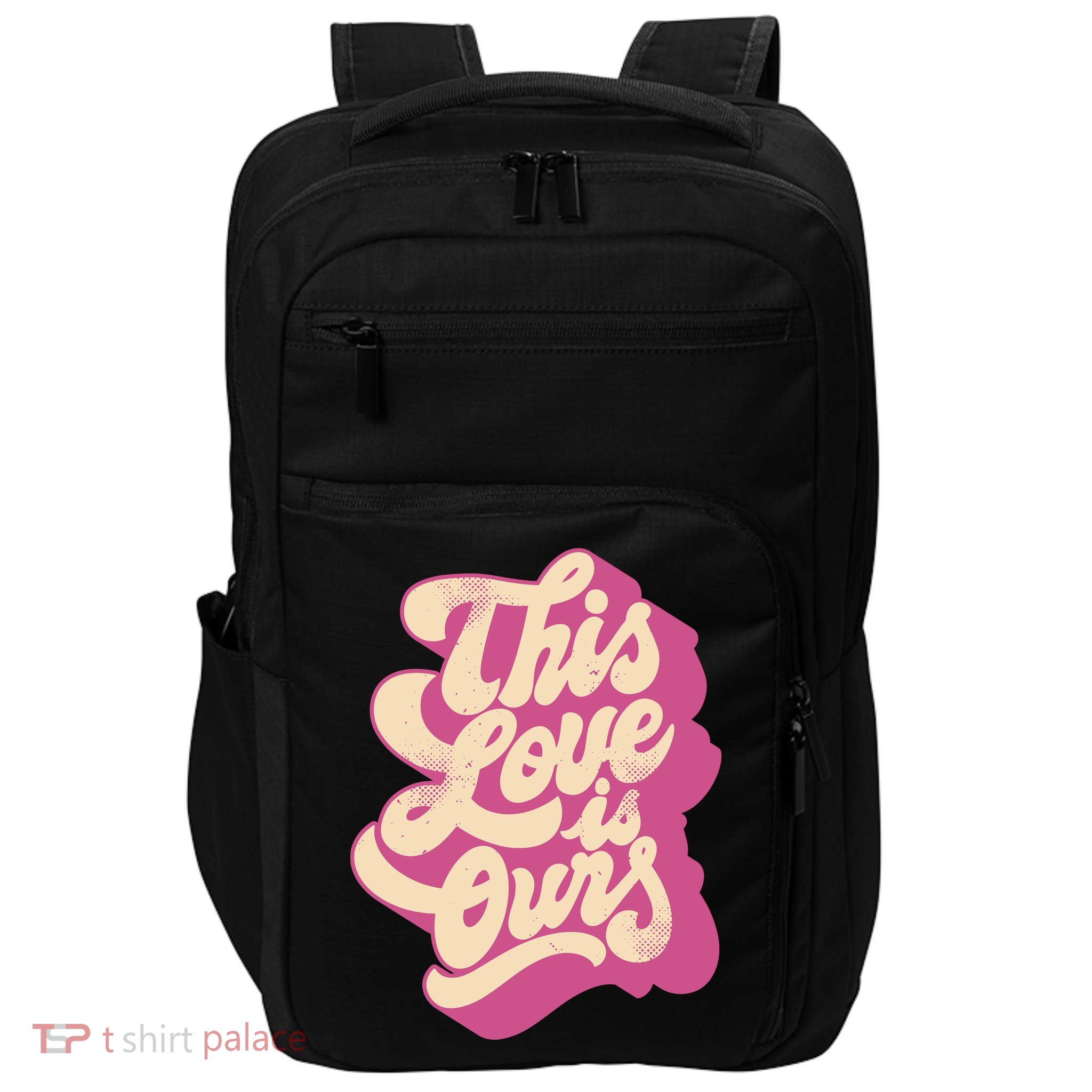 This Love Is Ours Cute Retro Valentines Day Gift Impact Tech Backpack