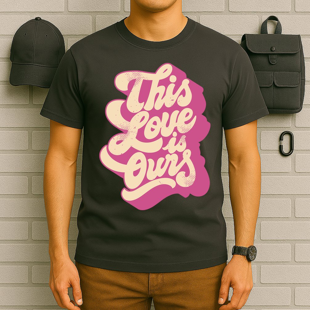 This Love Is Ours Cute Retro Valentines Day Gift T-Shirt