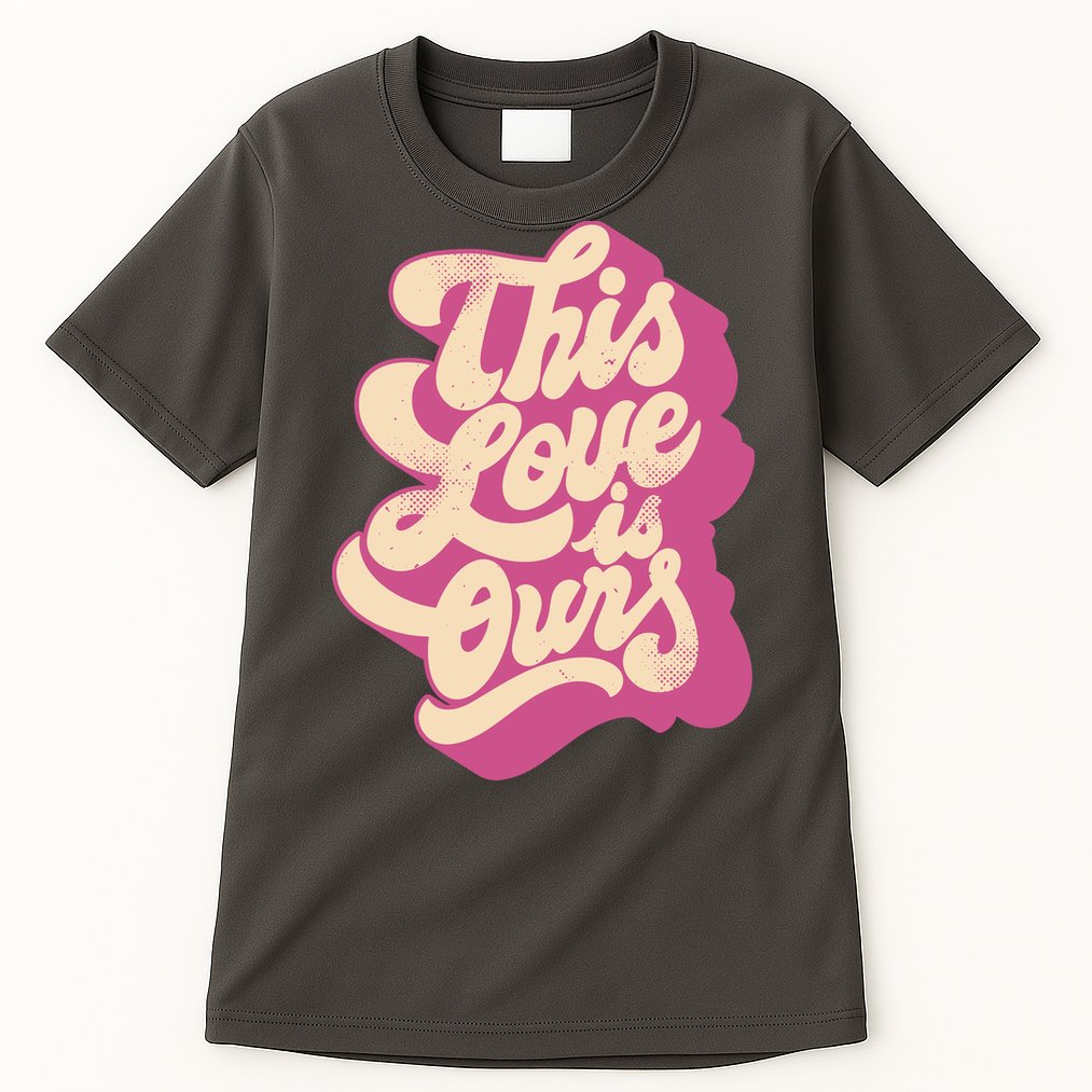 This Love Is Ours Cute Retro Valentines Day Gift Tall T-Shirt