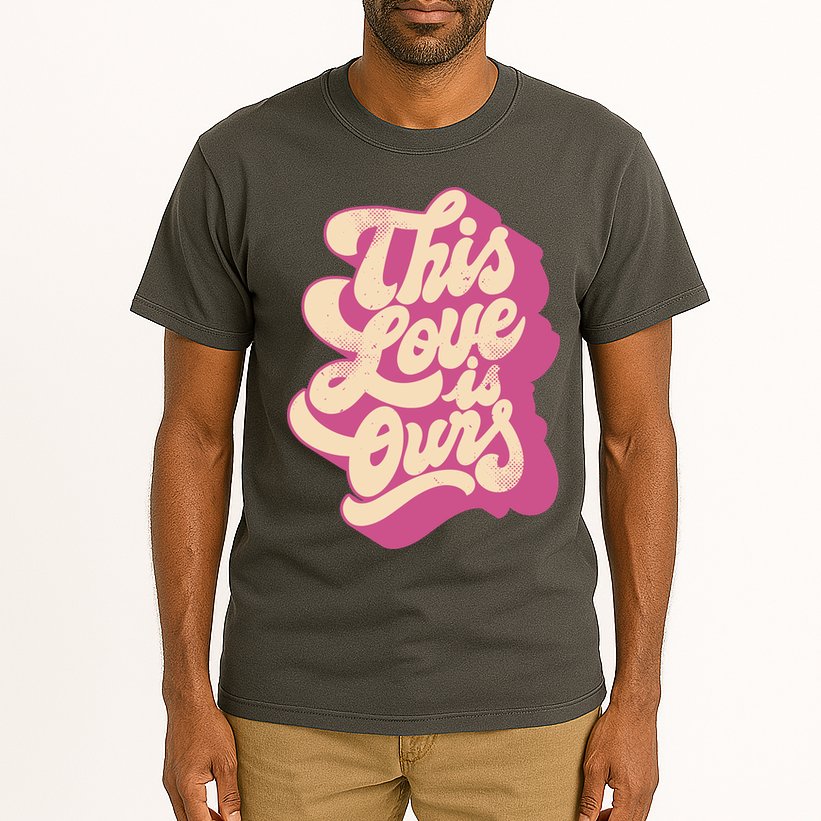 This Love Is Ours Cute Retro Valentines Day Gift Tall T-Shirt
