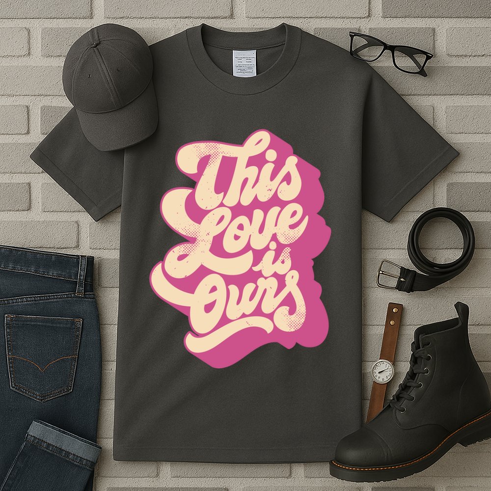 This Love Is Ours Cute Retro Valentines Day Gift Tall T-Shirt