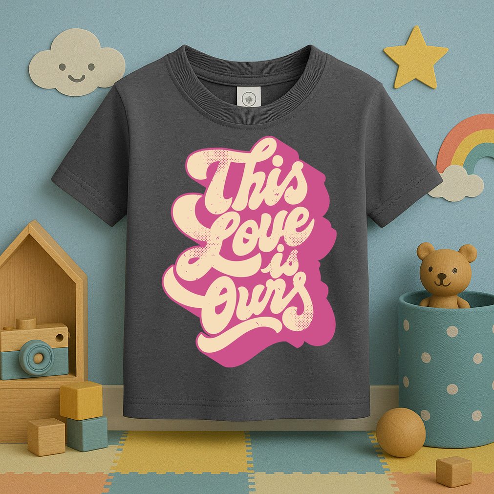 This Love Is Ours Cute Retro Valentines Day Gift Toddler T-Shirt
