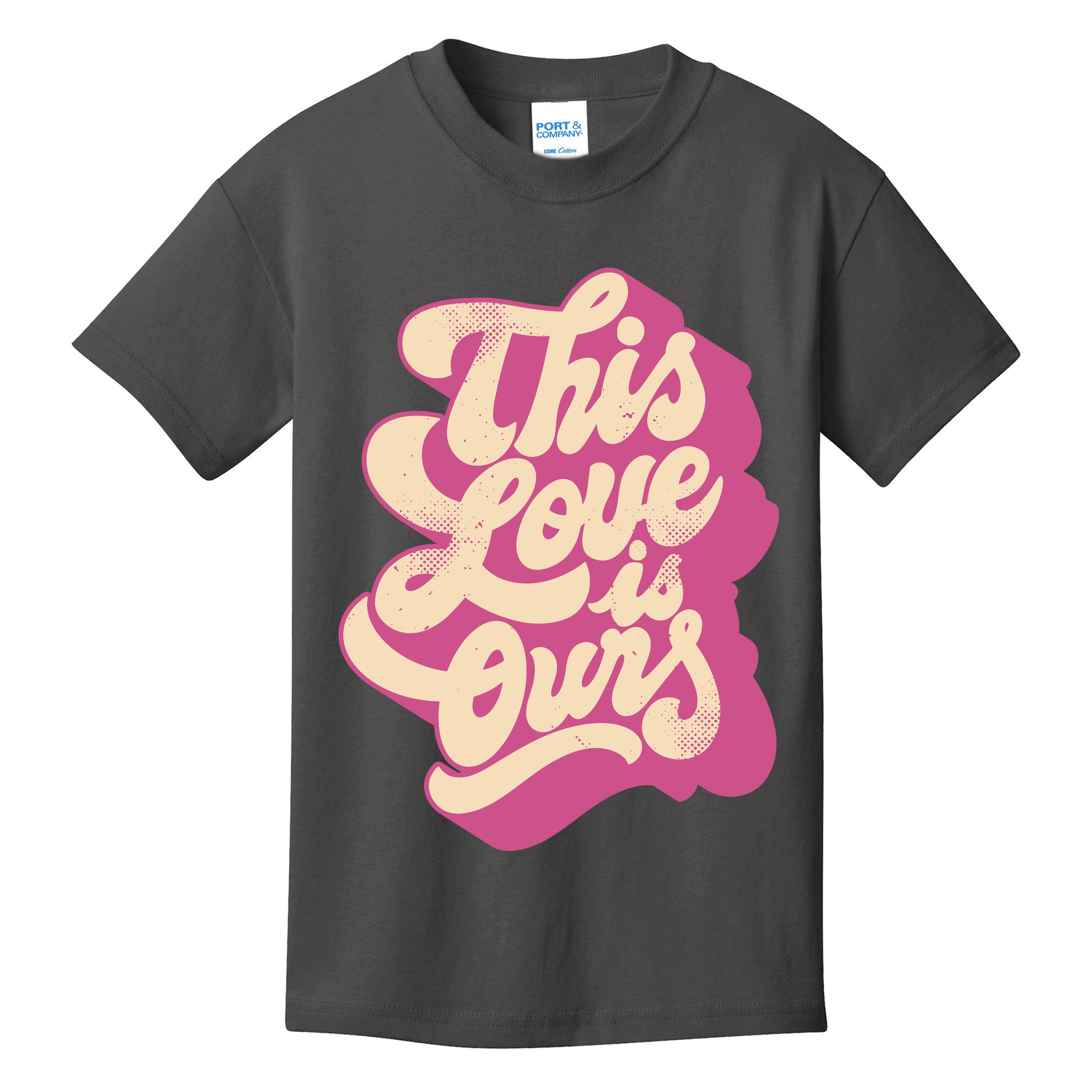 This Love Is Ours Cute Retro Valentines Day Gift Kids T-Shirt
