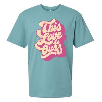 This Love Is Ours Cute Retro Valentines Day Gift Sueded Cloud Jersey T-Shirt