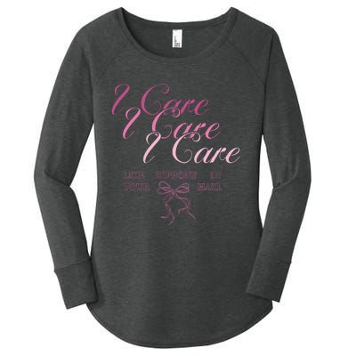 The Lacy I Care Like Ribbons In Your Hair Women's Perfect Tri Tunic Long Sleeve Shirt