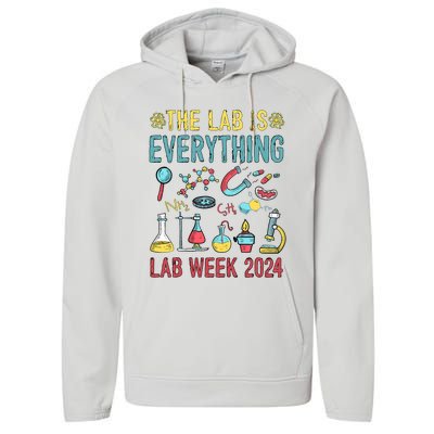 The Lab Is Everything Medical Laboratory Week 2024 Performance Fleece Hoodie