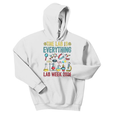 The Lab Is Everything Medical Laboratory Week 2024 Kids Hoodie