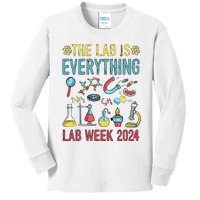 The Lab Is Everything Medical Laboratory Week 2024 Kids Long Sleeve Shirt