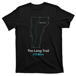 The Longtrail In Vermont Route Map T-Shirt