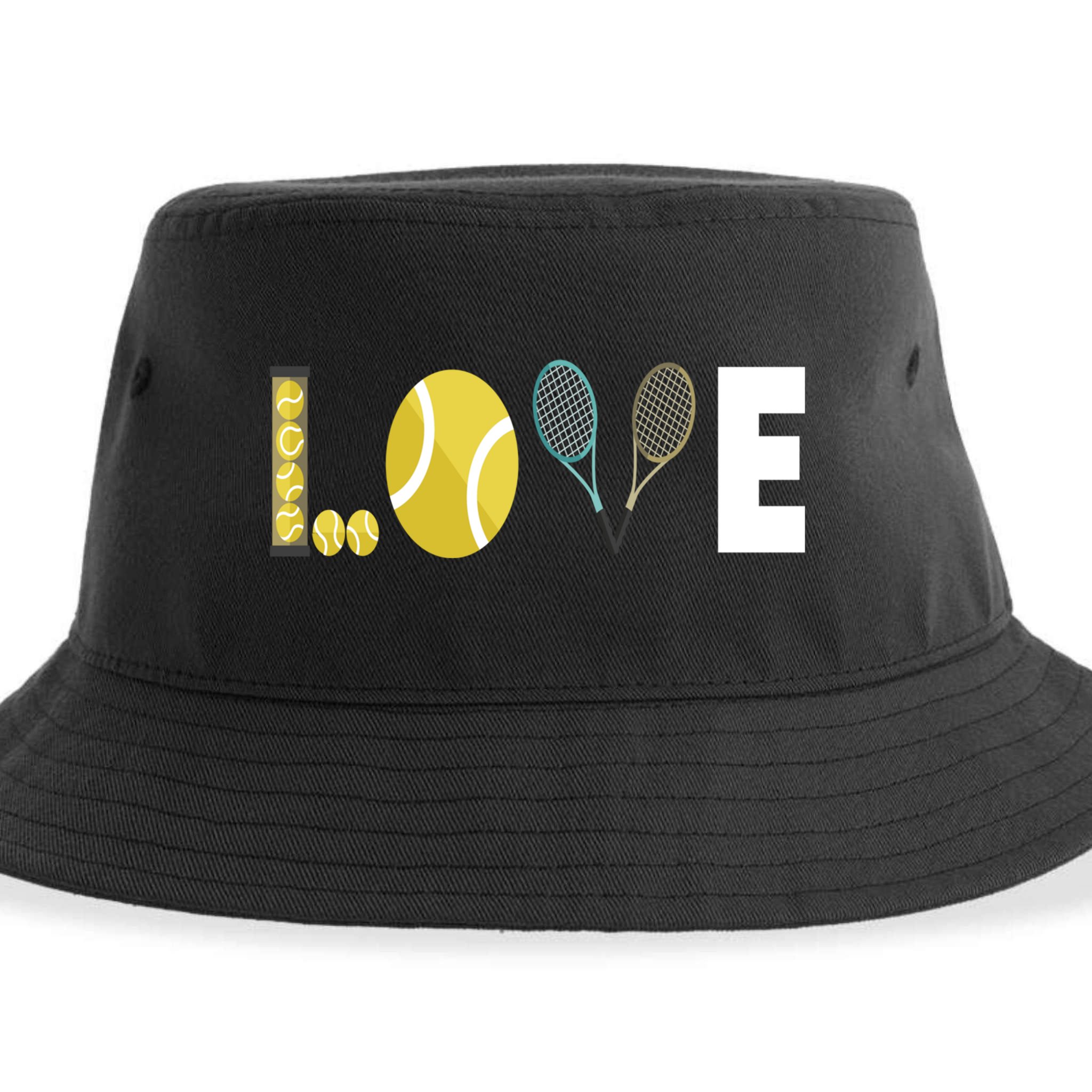 Tennis Love I Tennis Racket Tennis Ball Tennis Player Sport Gift Sustainable Bucket Hat