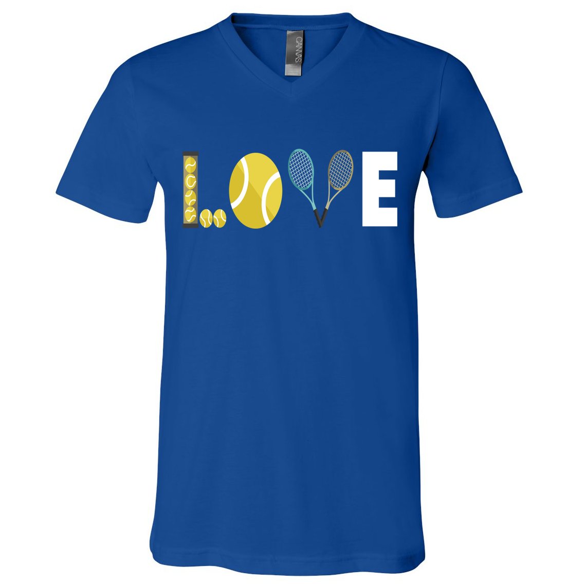 Tennis Love I Tennis Racket Tennis Ball Tennis Player Sport Gift V-Neck T-Shirt